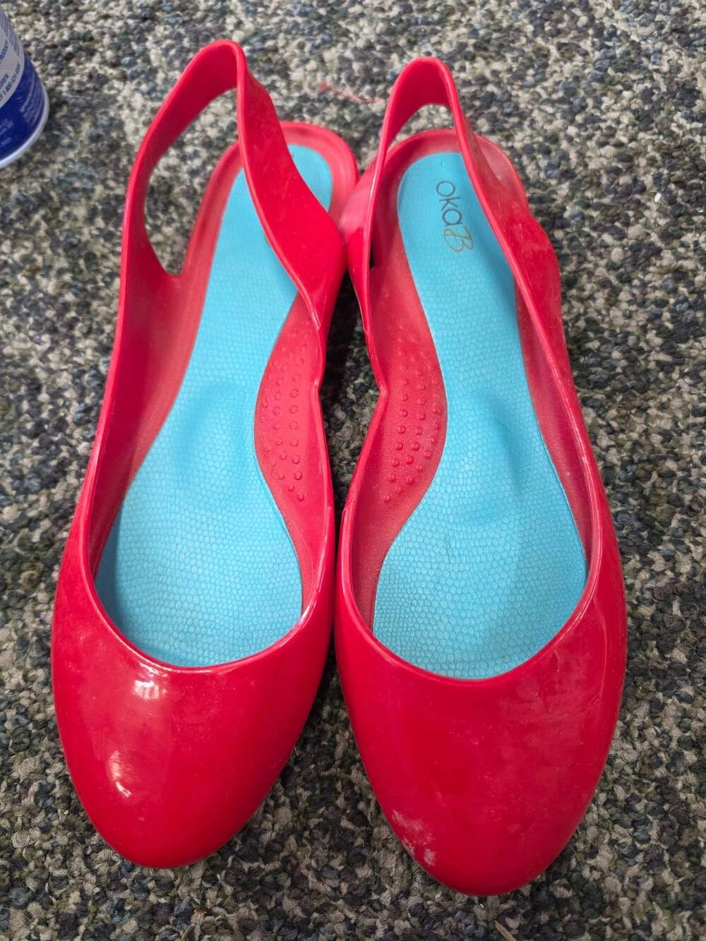 Oka B Taylor Jelly Slingback Flat Shoes Size US 9